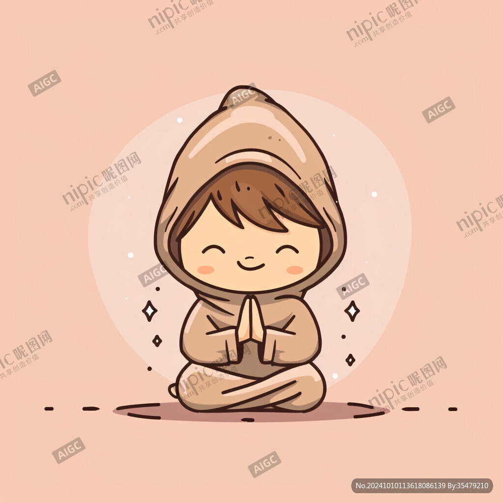 卡通小和尚念經(jīng)頭像