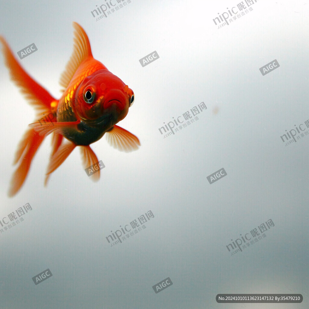 水中飄逸的金魚
