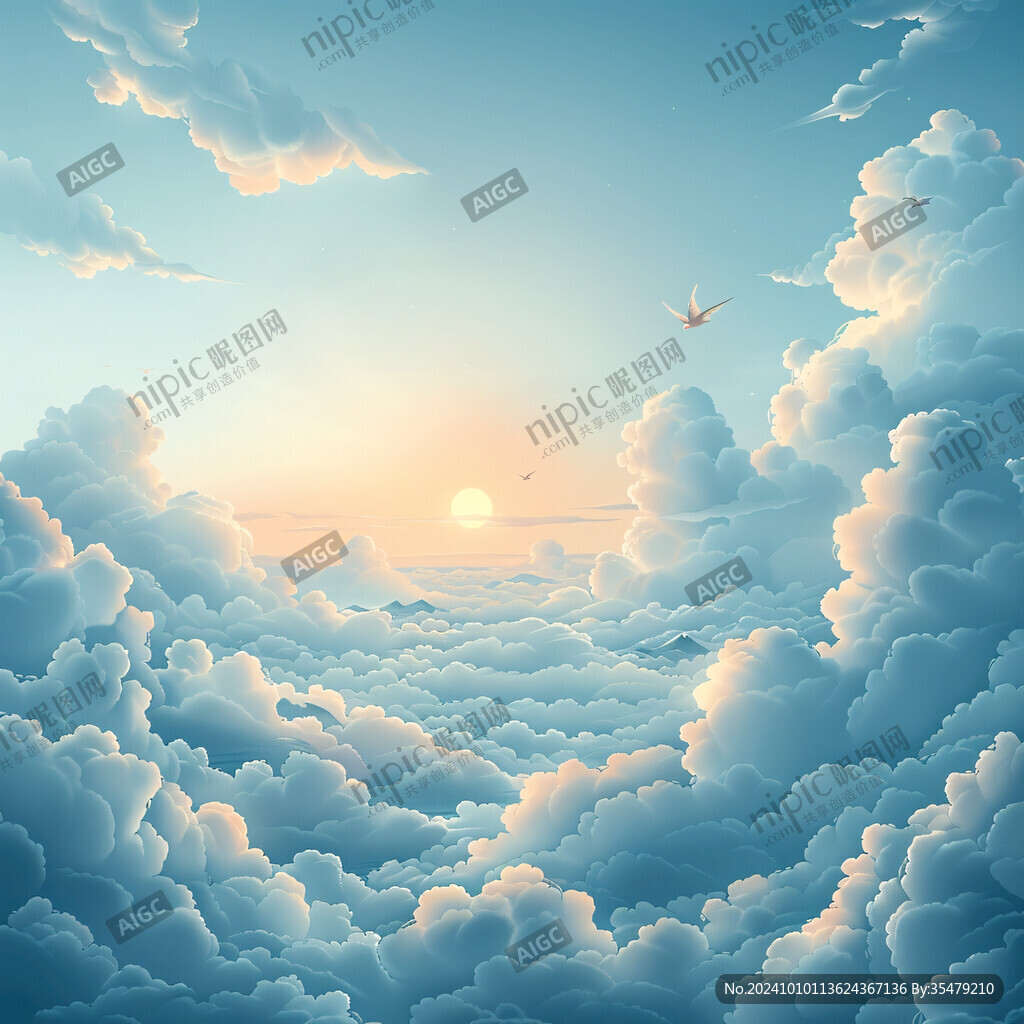 云頂觀日插畫
