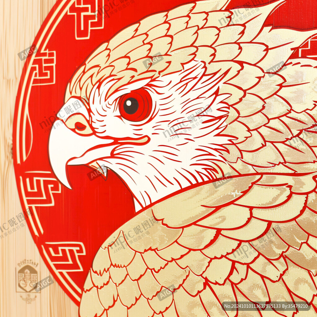中式風(fēng)格老鷹標(biāo)本