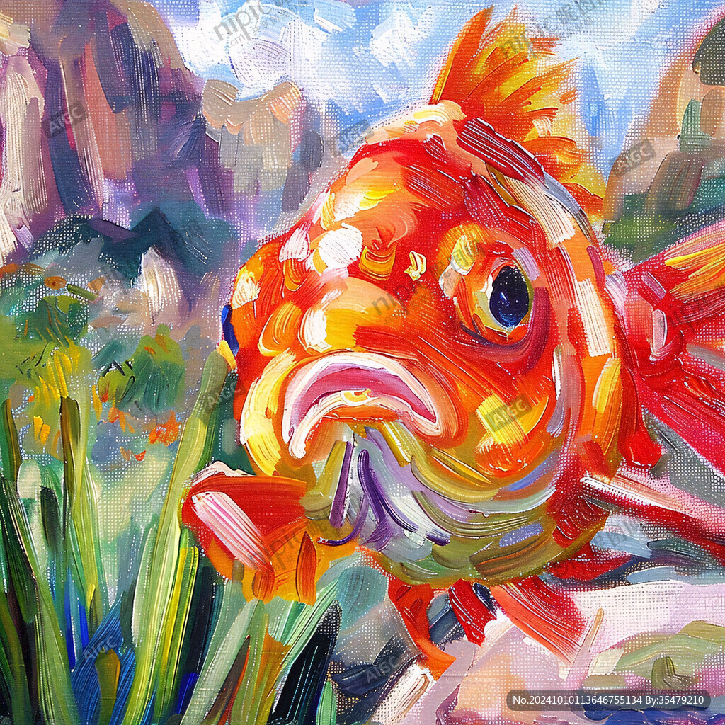 唯美魚風(fēng)格插畫裝飾畫