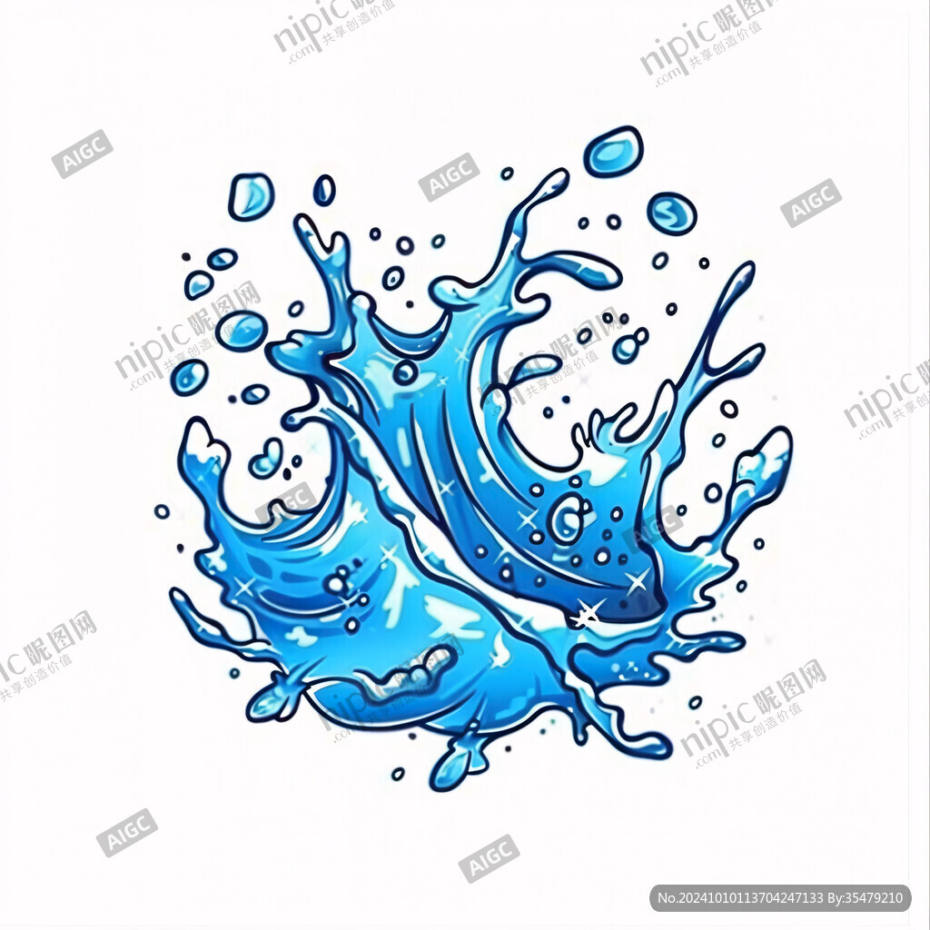 線描水手繪水