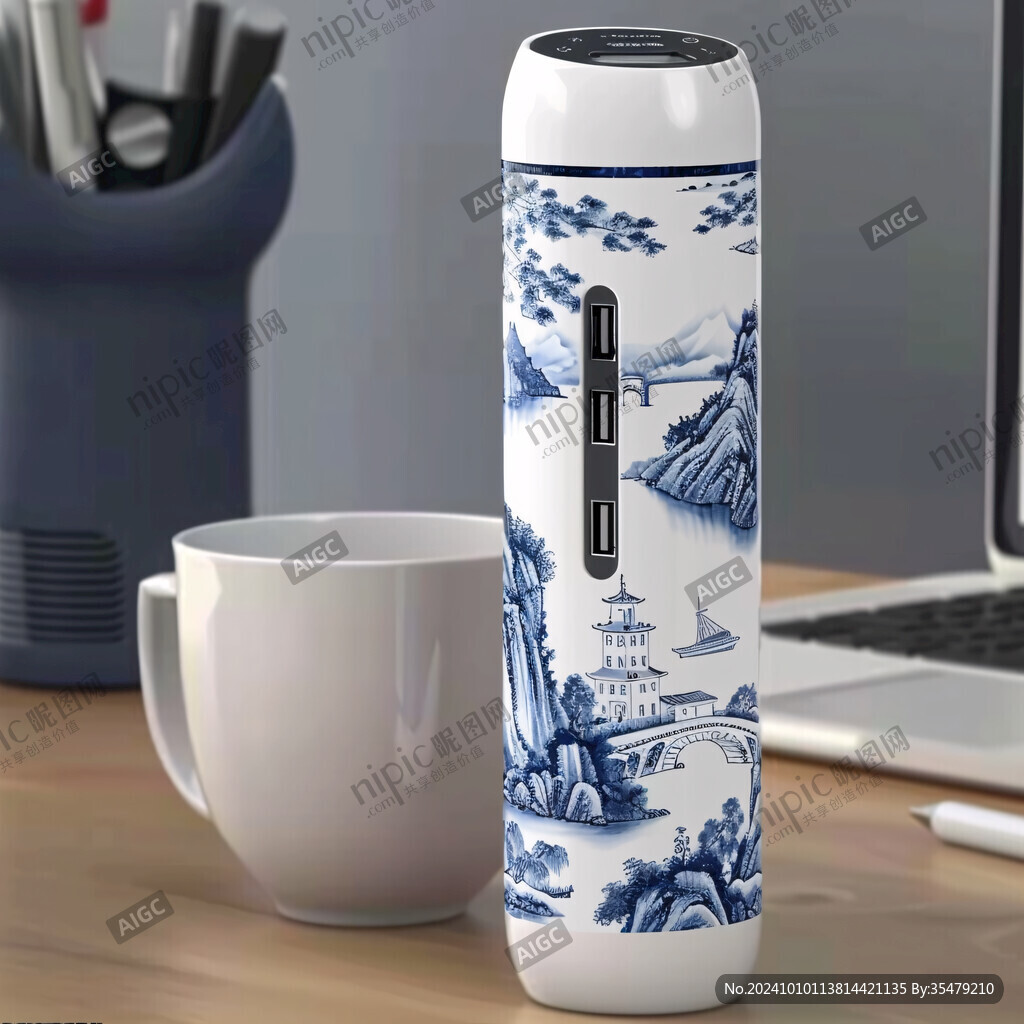 青花瓷保溫杯