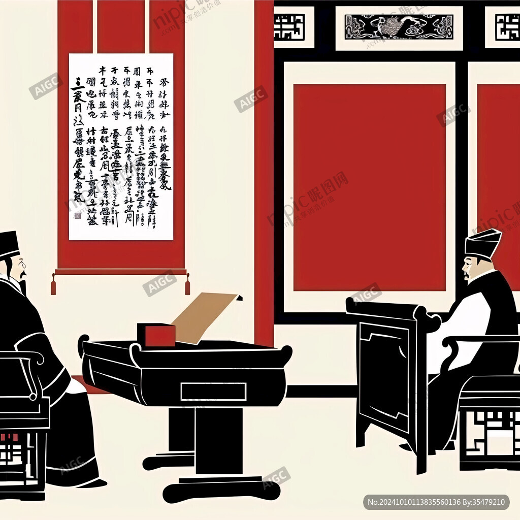 古代官員文案房