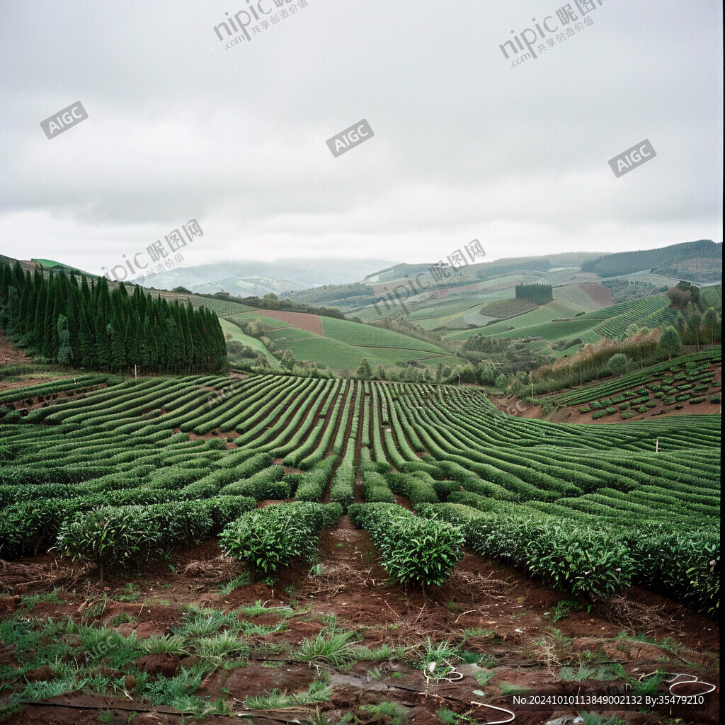 超廣角茶田圖