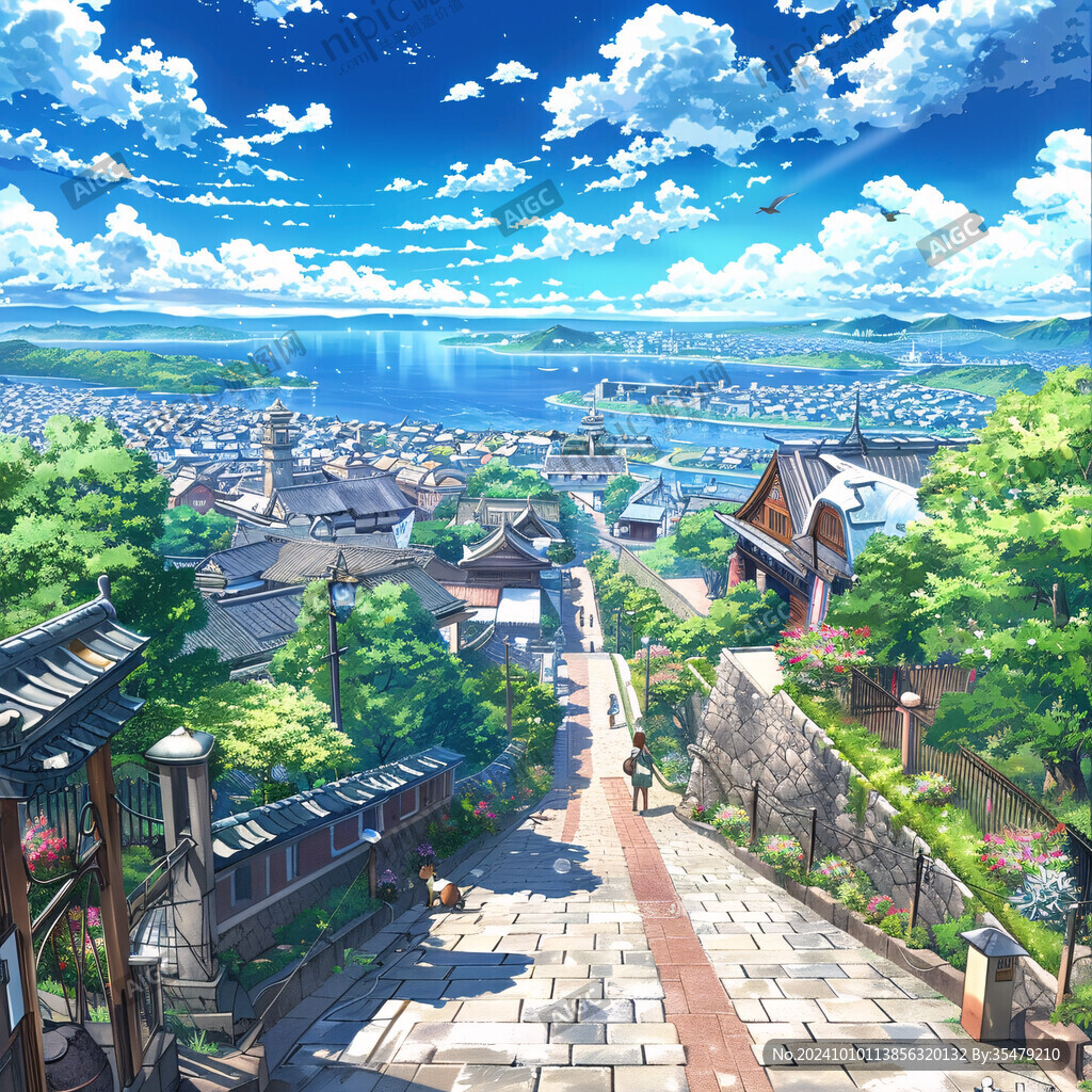 動漫場景插畫