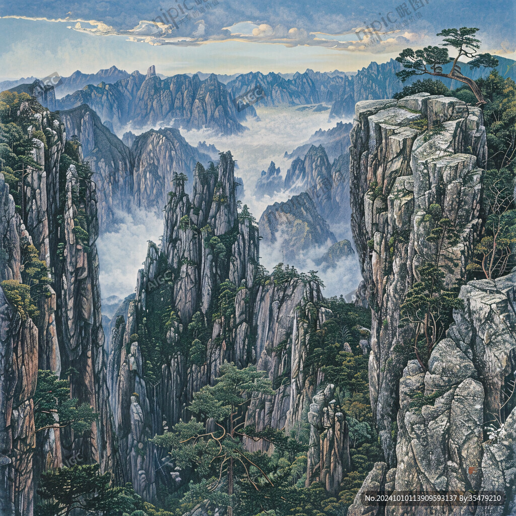 巨幅三清山
