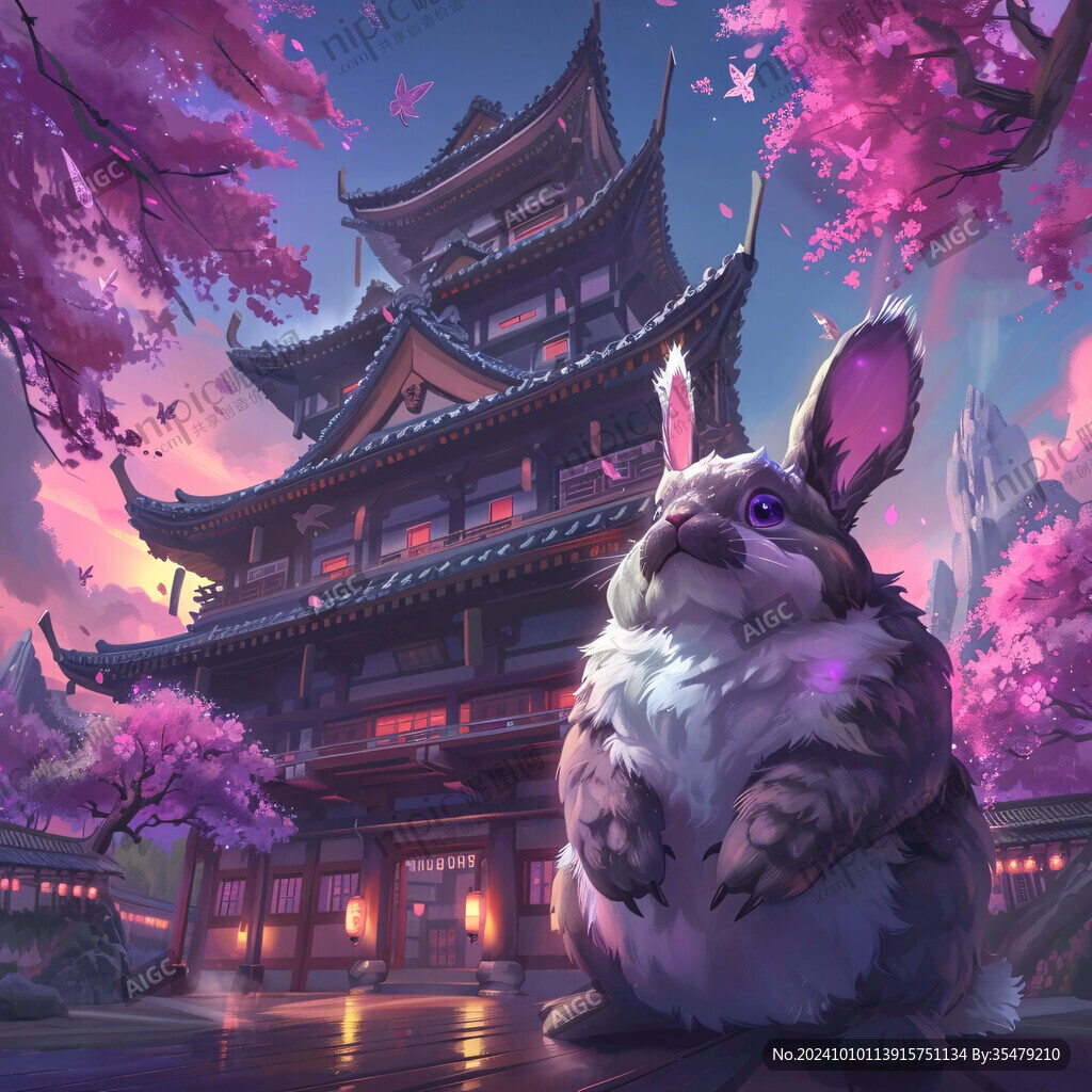 兔年國風插畫
