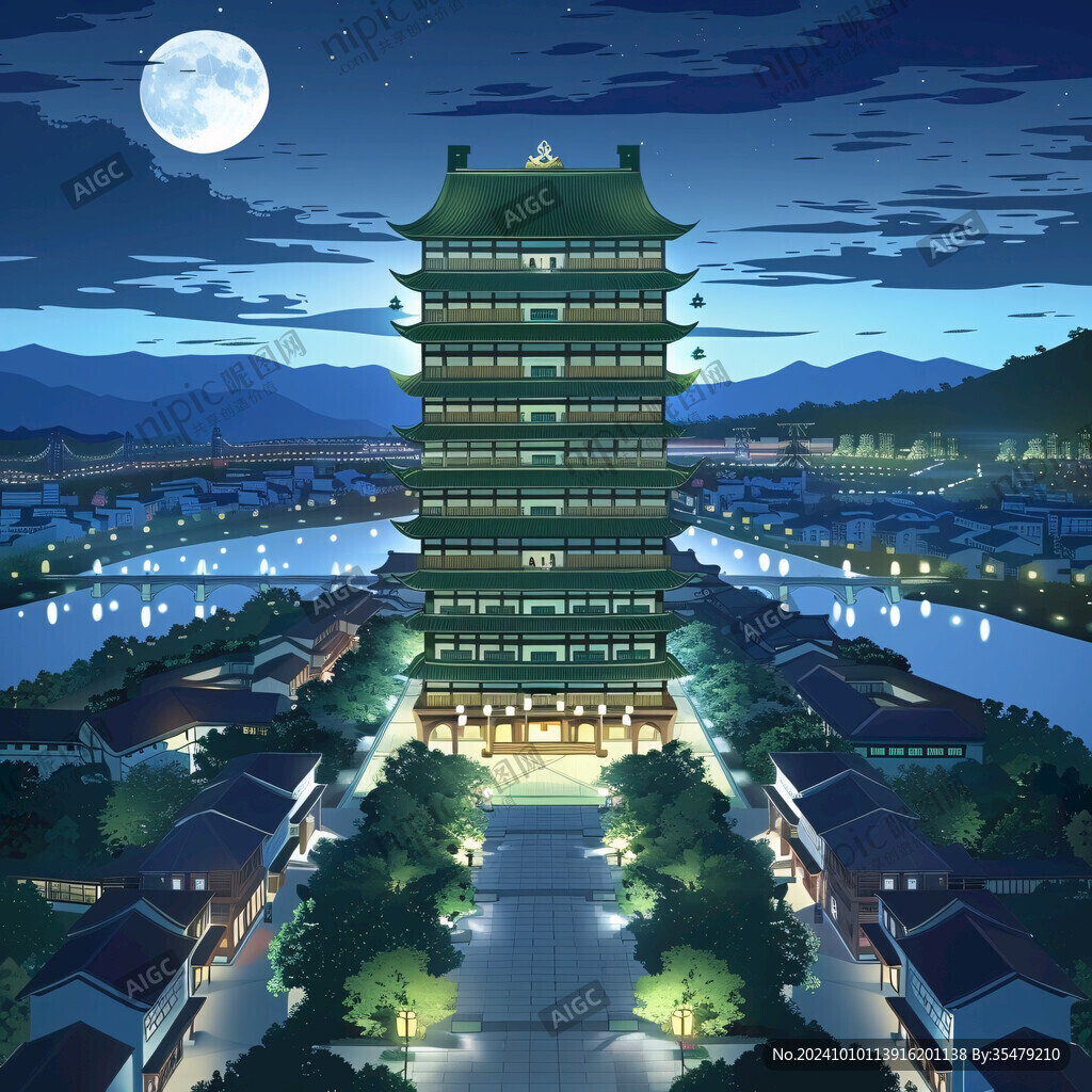 文筆塔插畫