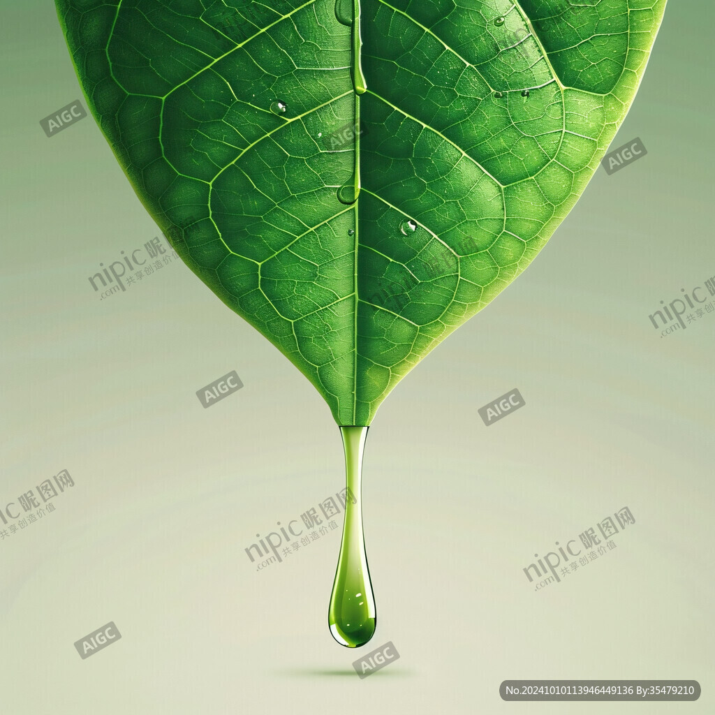 水珠綠葉環(huán)保素材