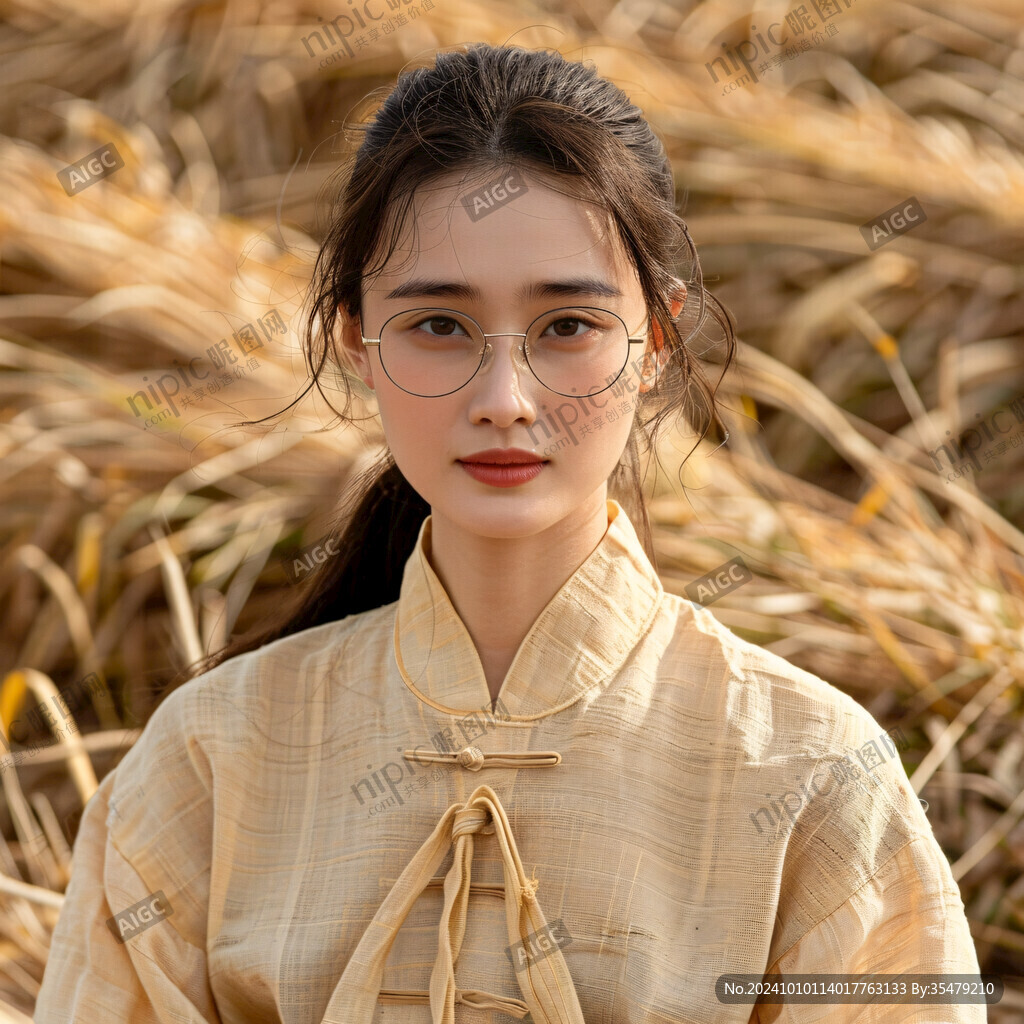農(nóng)家女麻花辮女孩
