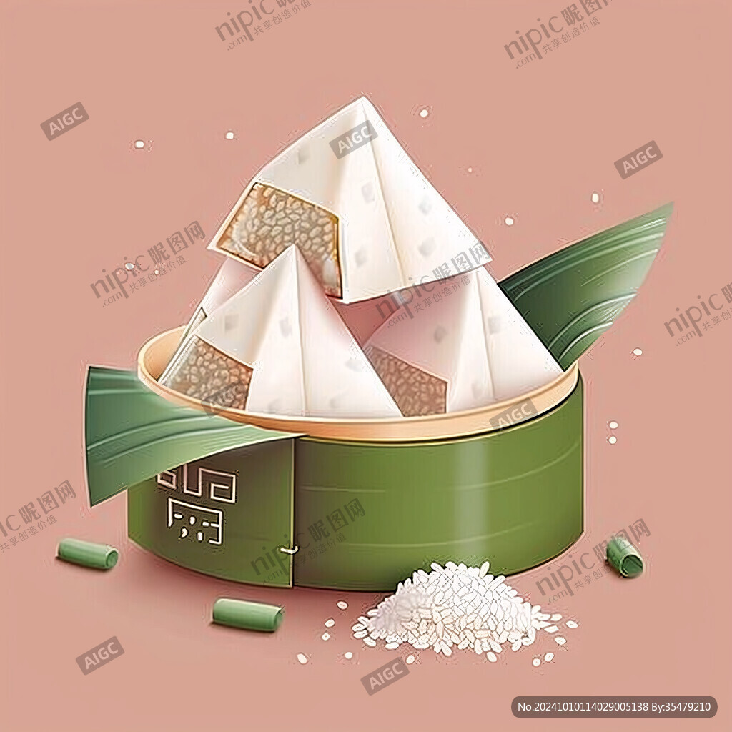 插畫風粽子
