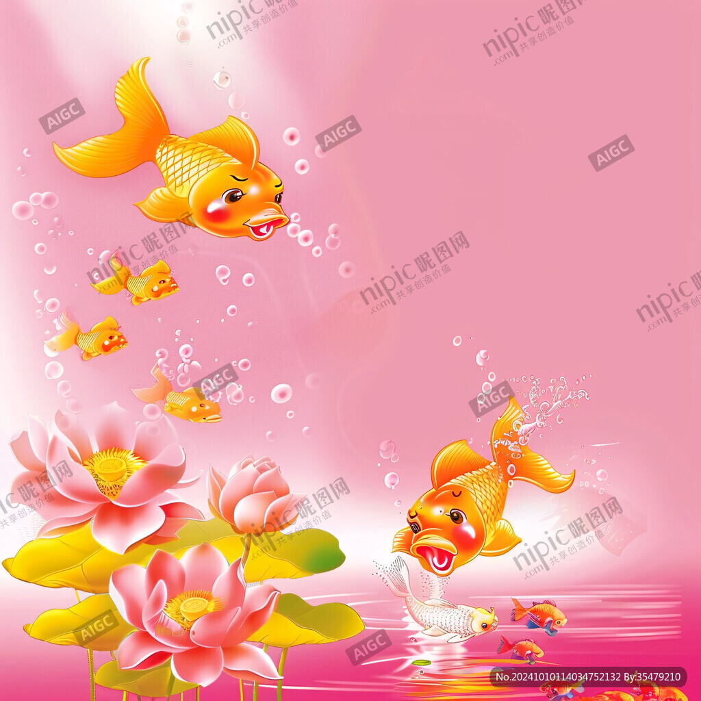立體畫素材金魚立體畫