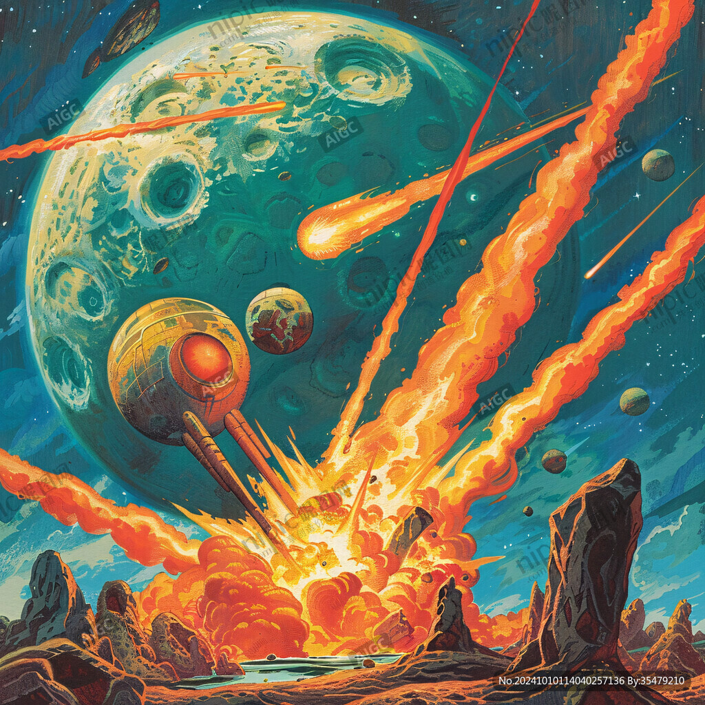 宇宙大戰壁畫