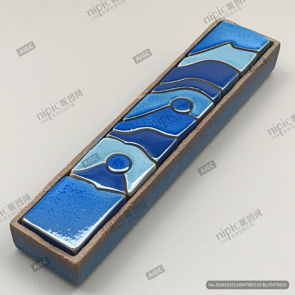 藍琉璃花磚