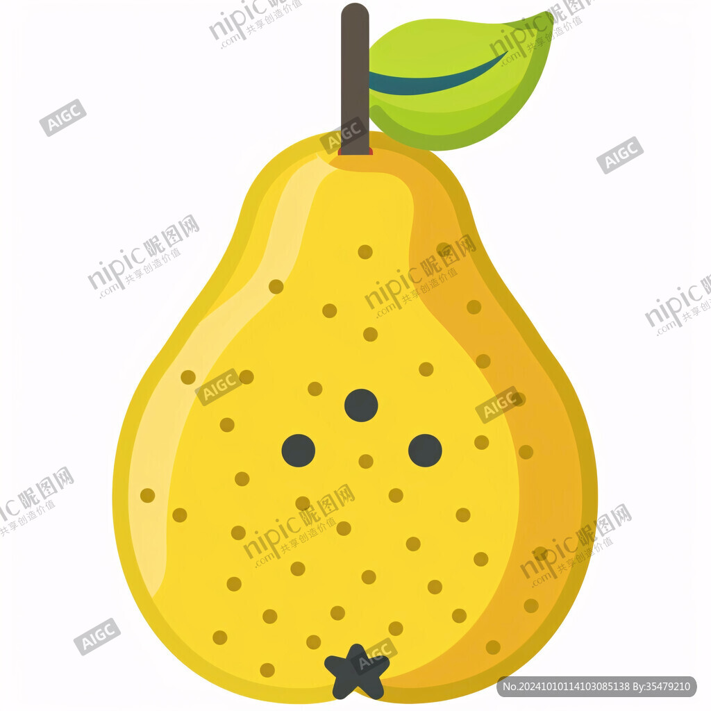 卡通梨子插畫