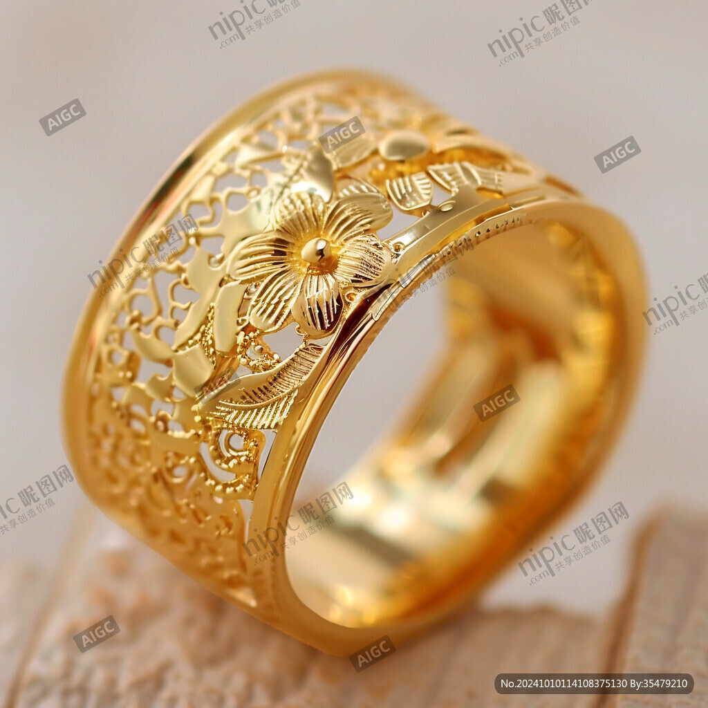 菊花紋金戒指