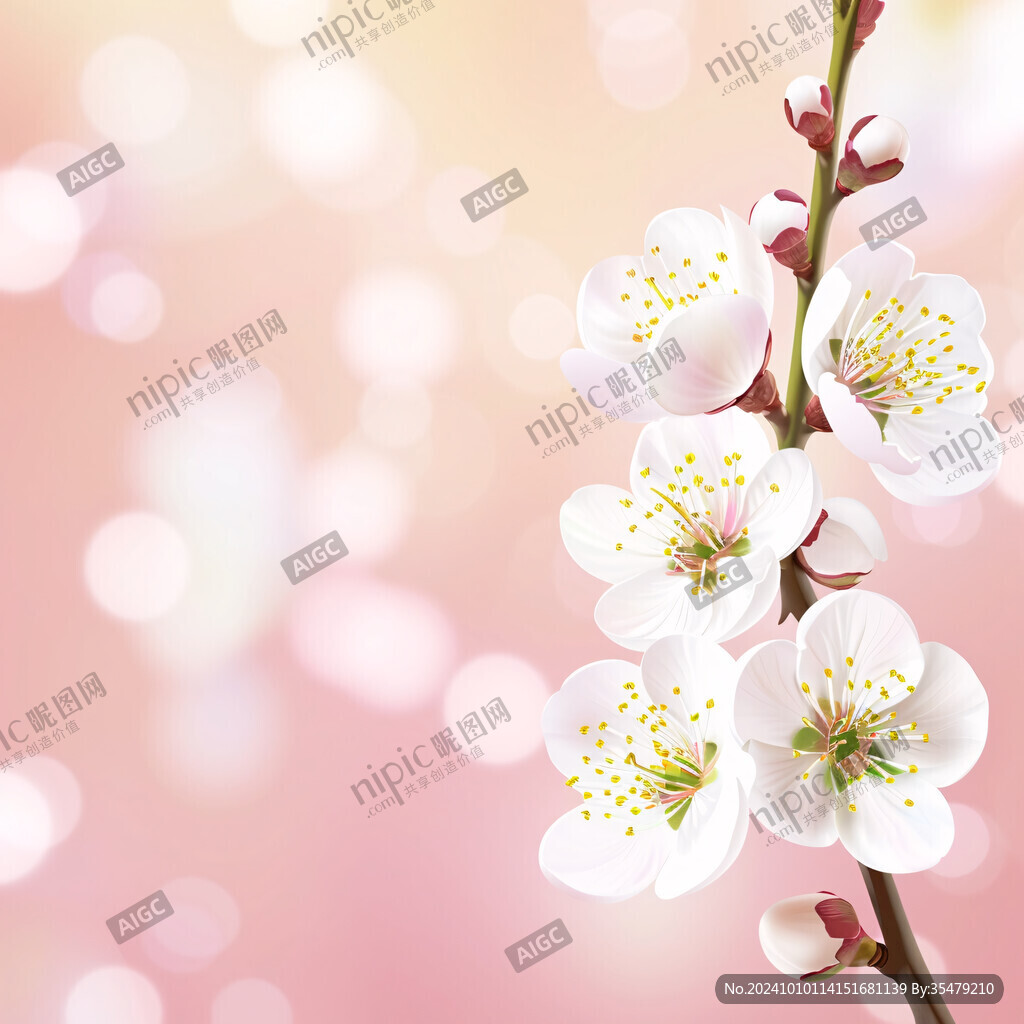 杏花暖色背景