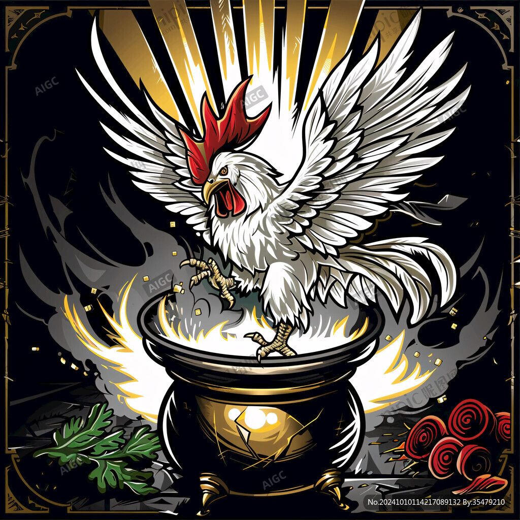 雞煲插畫