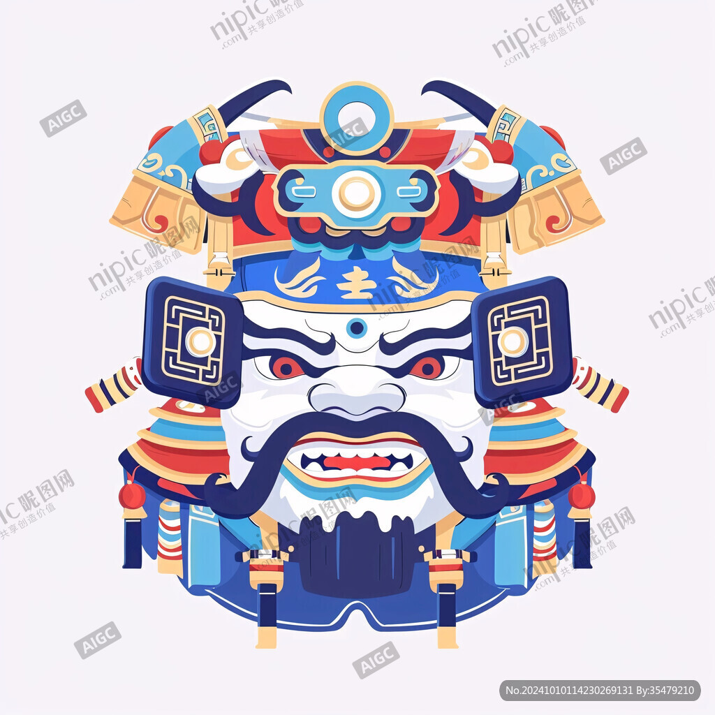 國潮手繪關(guān)云蟾