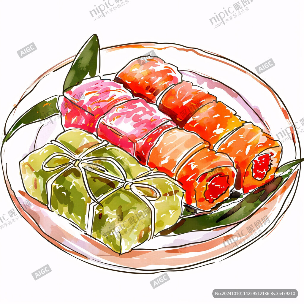 蕓豆卷插畫