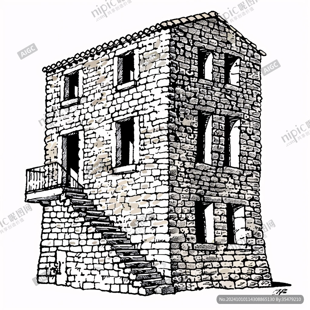 意大利建筑插畫