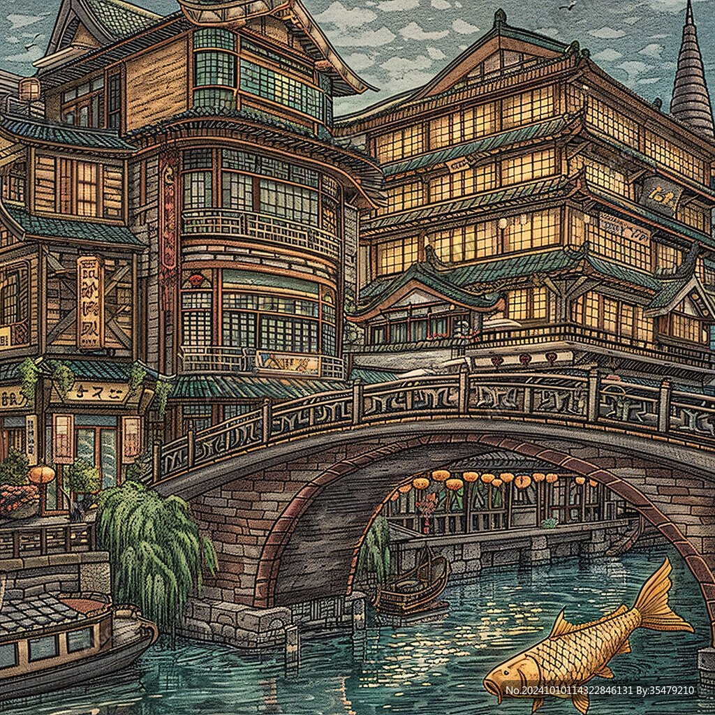 古津水驛插畫(huà)
