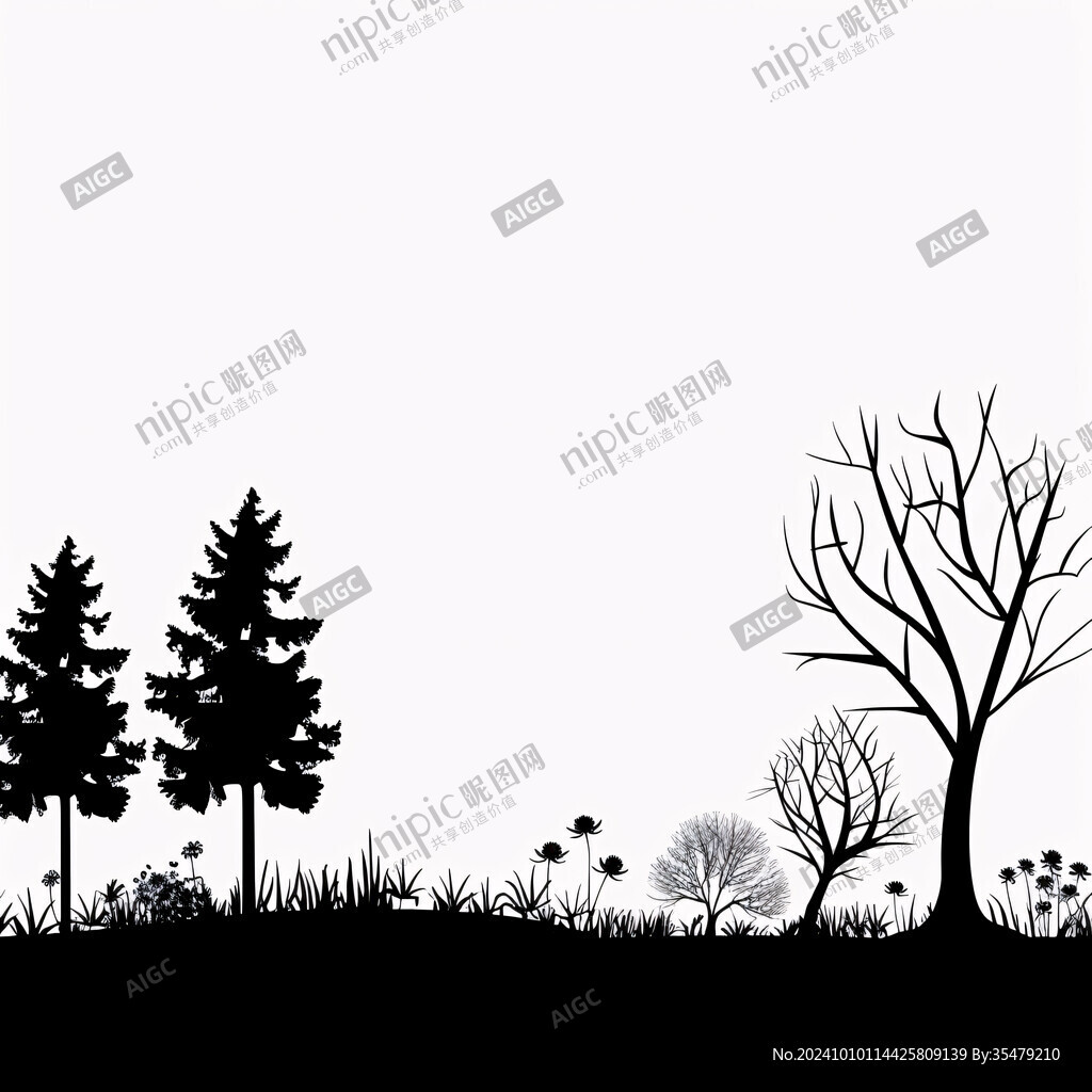 樹木黑白樹