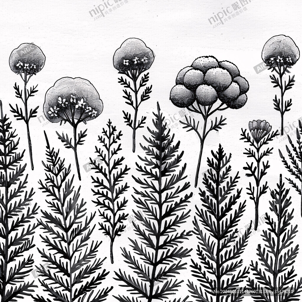 簡(jiǎn)筆畫植物插畫