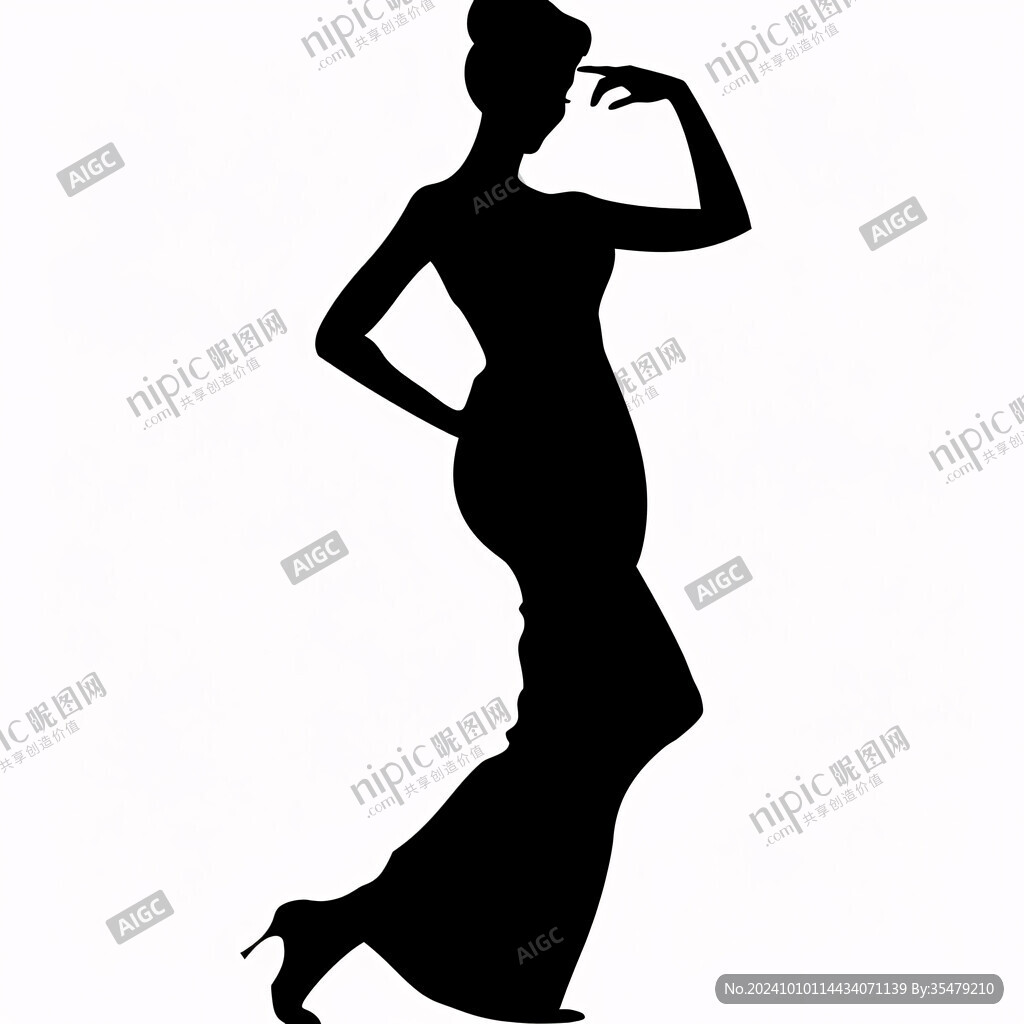 氣質女人剪影
