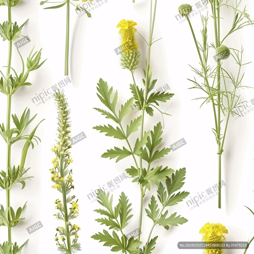 艾草花束素材
