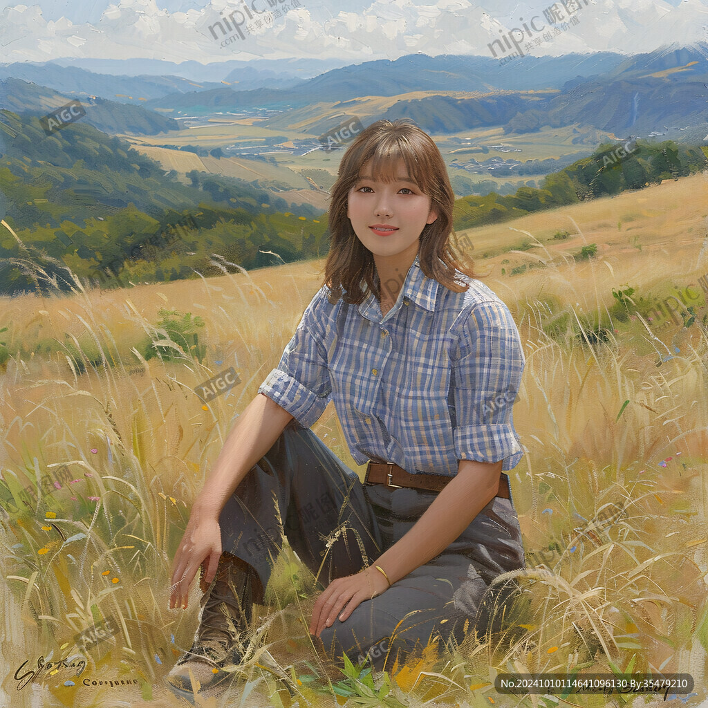 鄉(xiāng)村女孩插畫