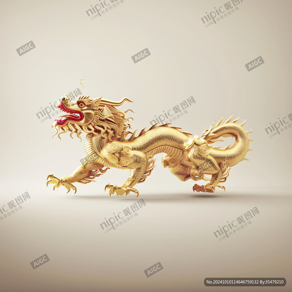 金色龍形圖