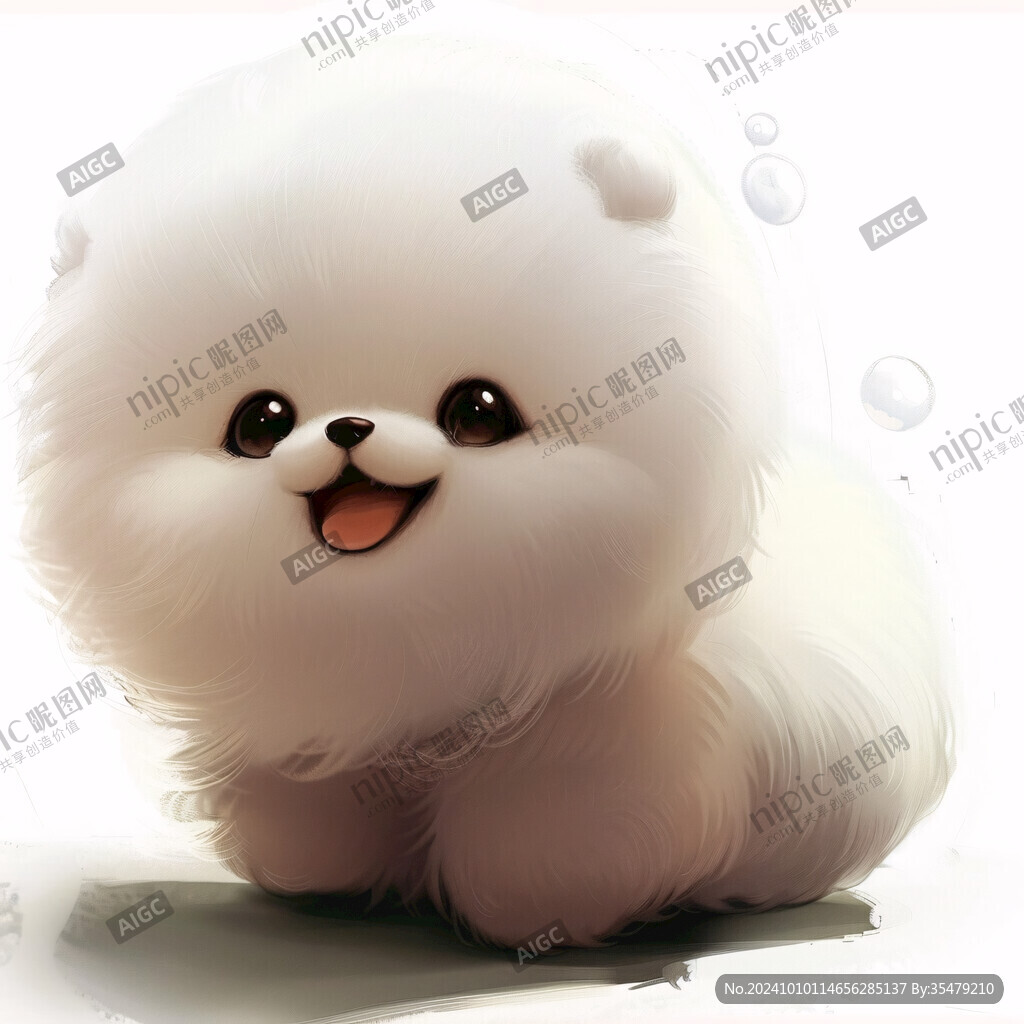 比熊犬插畫