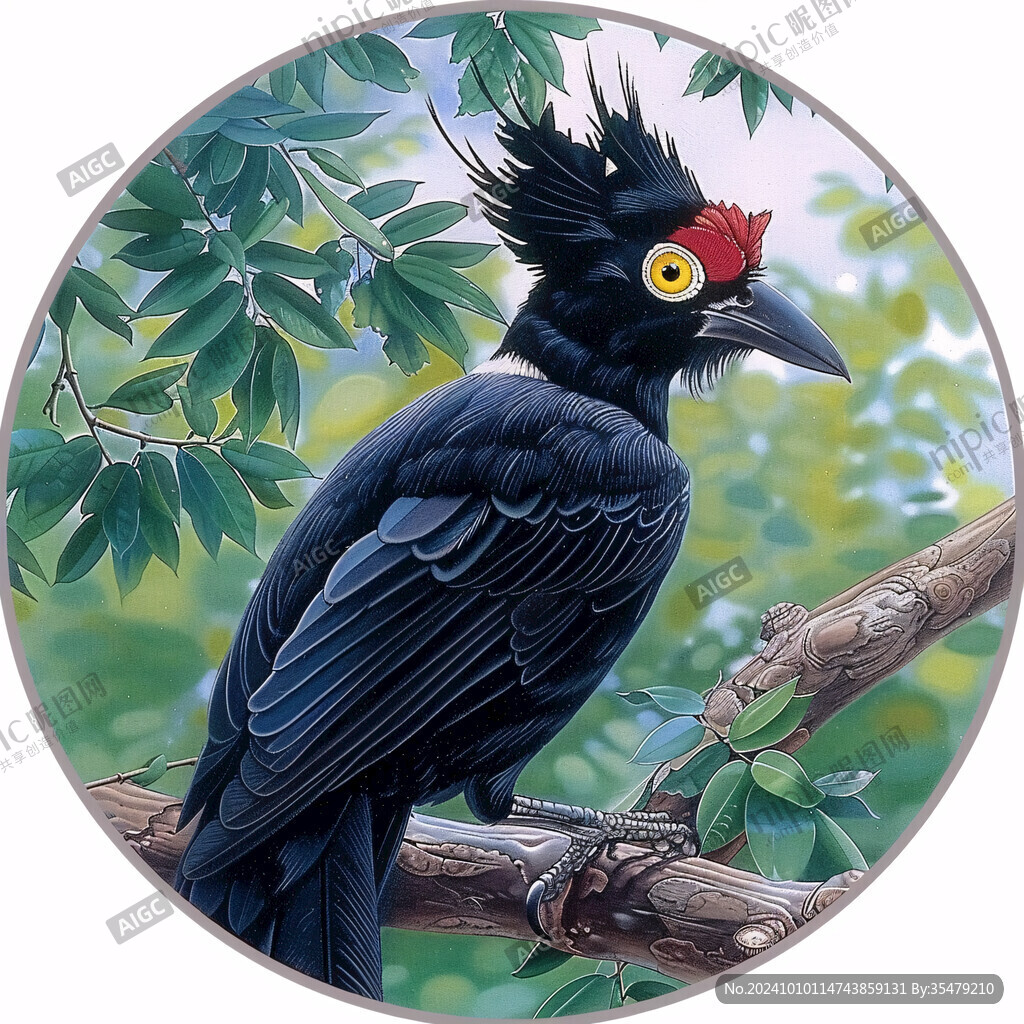 圓形花鳥(niǎo)裝飾畫(huà)花鳥(niǎo)