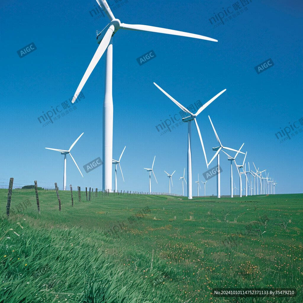 風電機草原風力發電