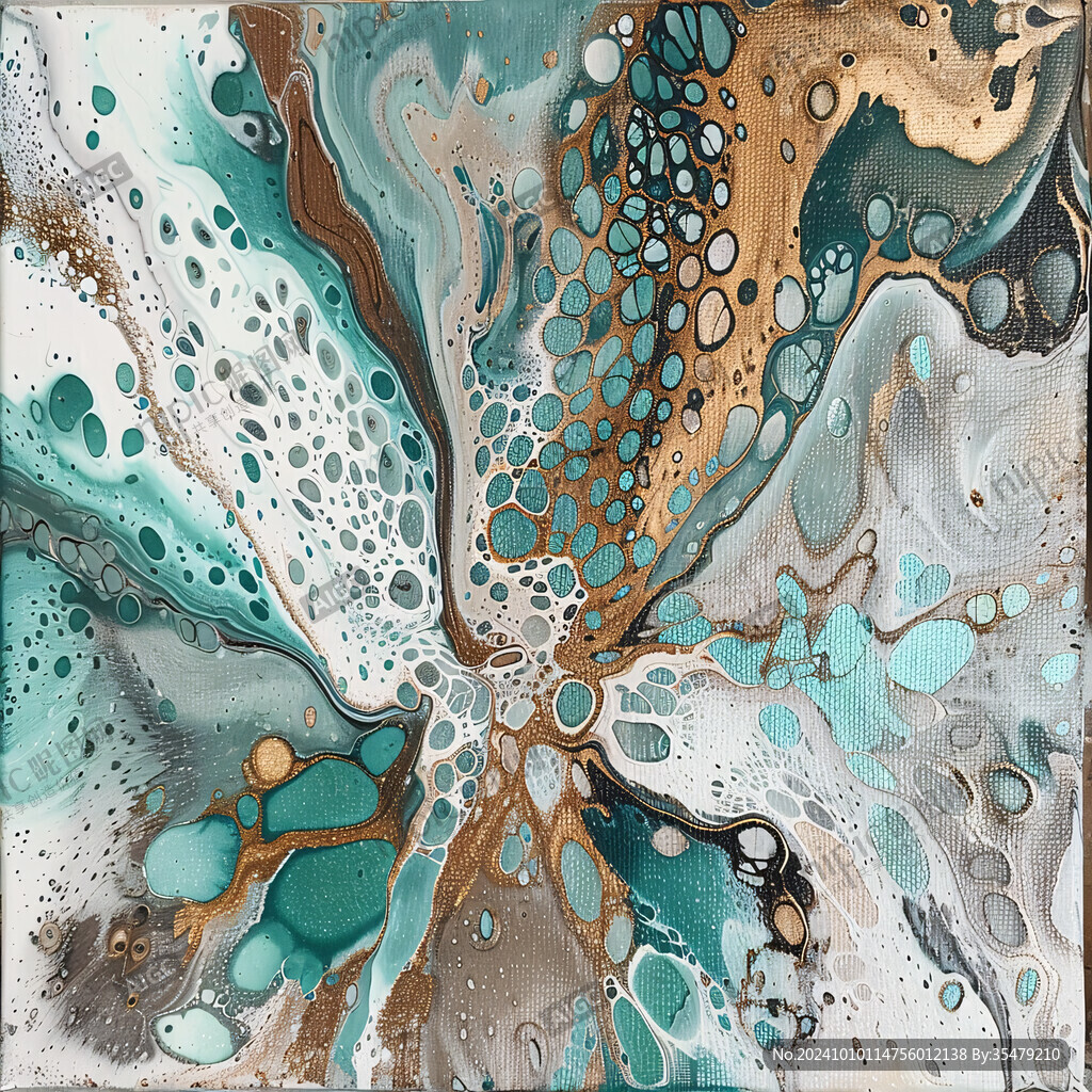 流彩流體澆筑畫