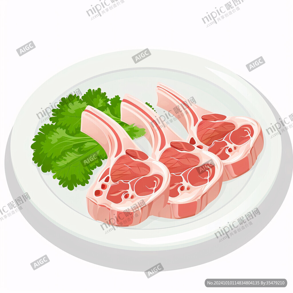 手繪一盤肉
