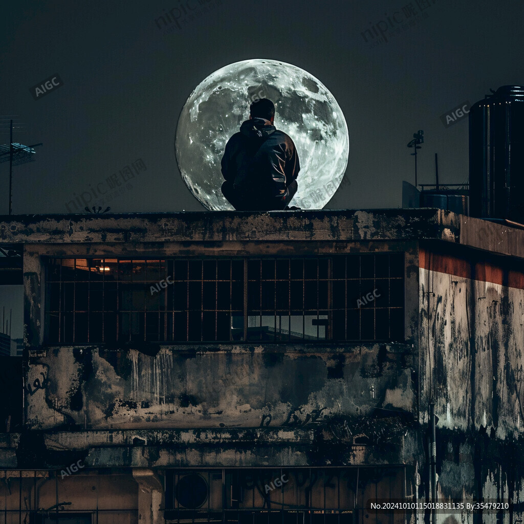 賞月建筑人物
