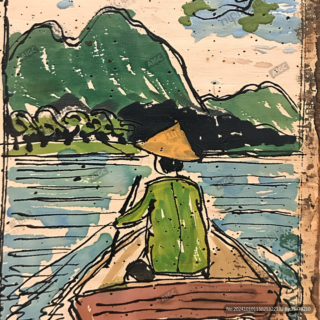 游湖借傘