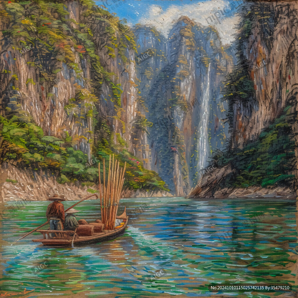瞿塘峽插畫