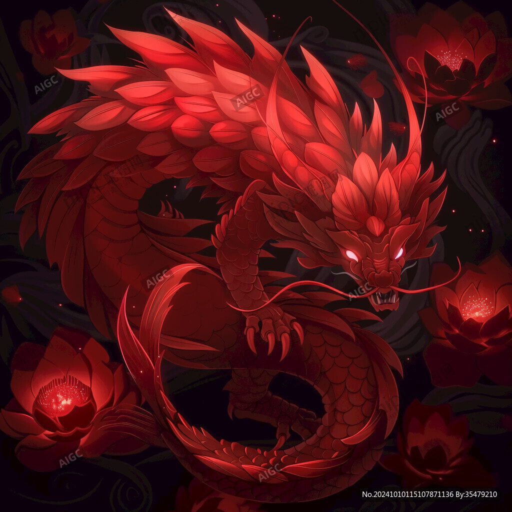 國風龍插畫