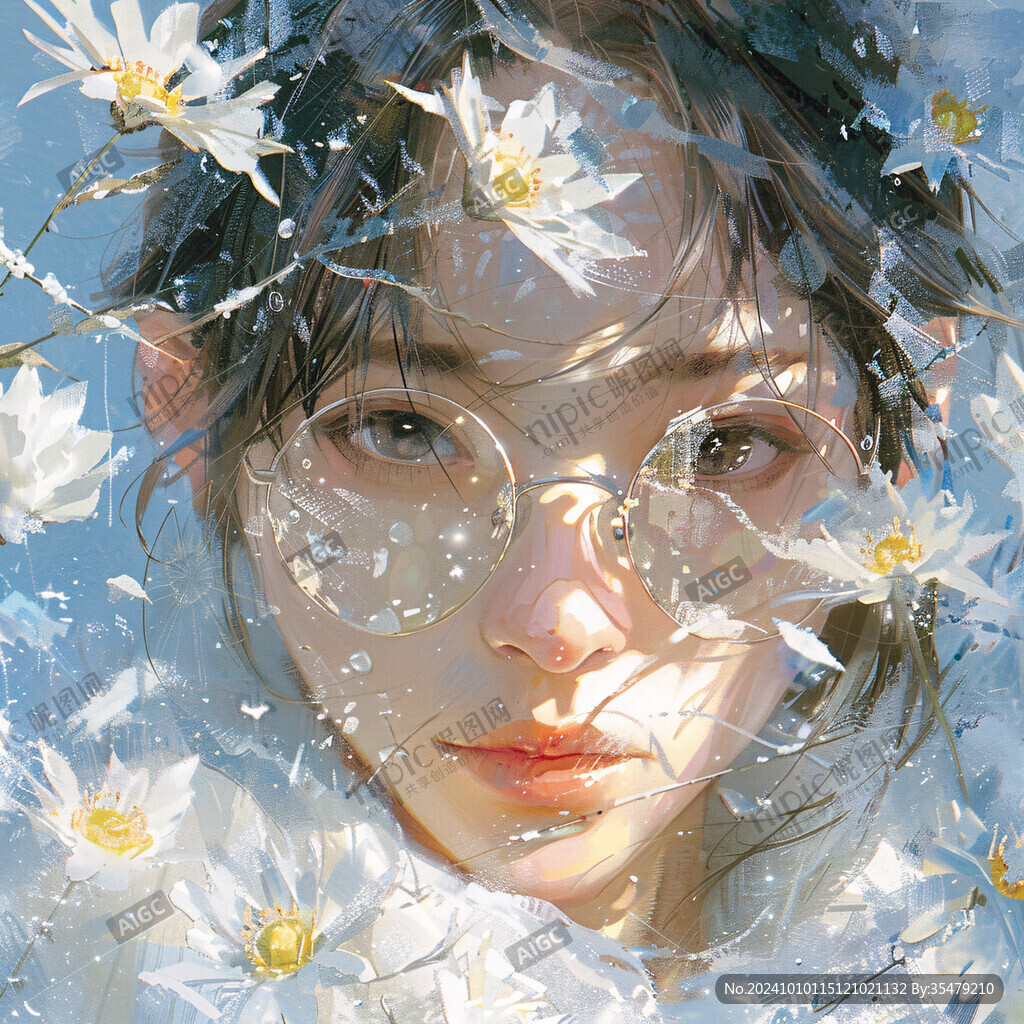 雛菊少女插畫