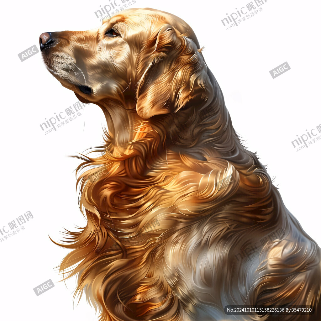 金毛犬插畫