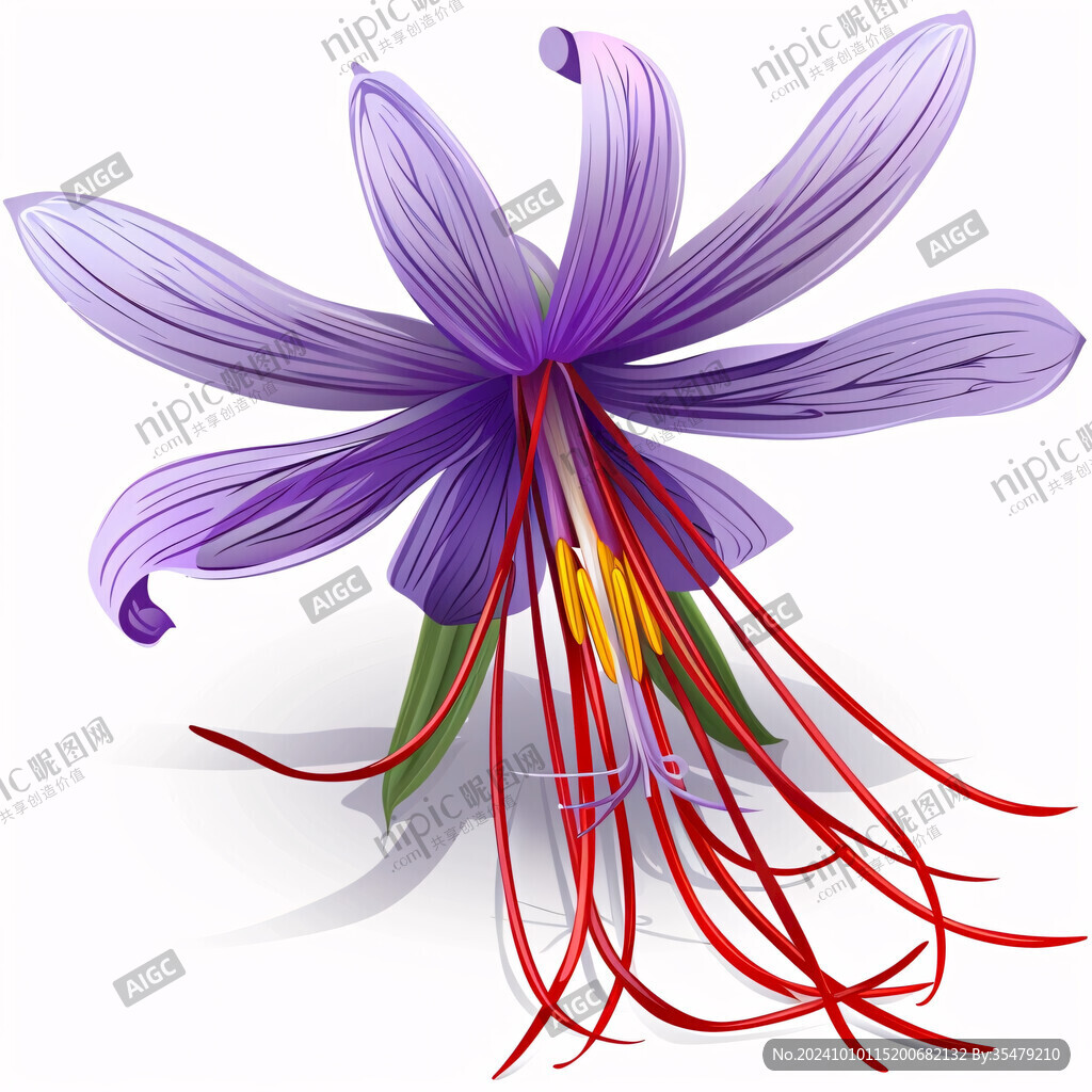 藏紅花插畫