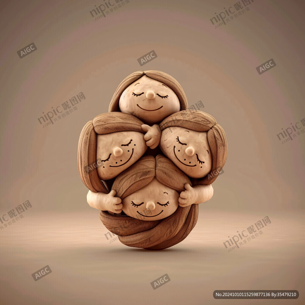 核桃人物插畫