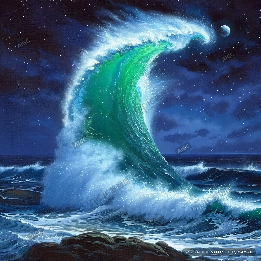海洋流動裝飾畫