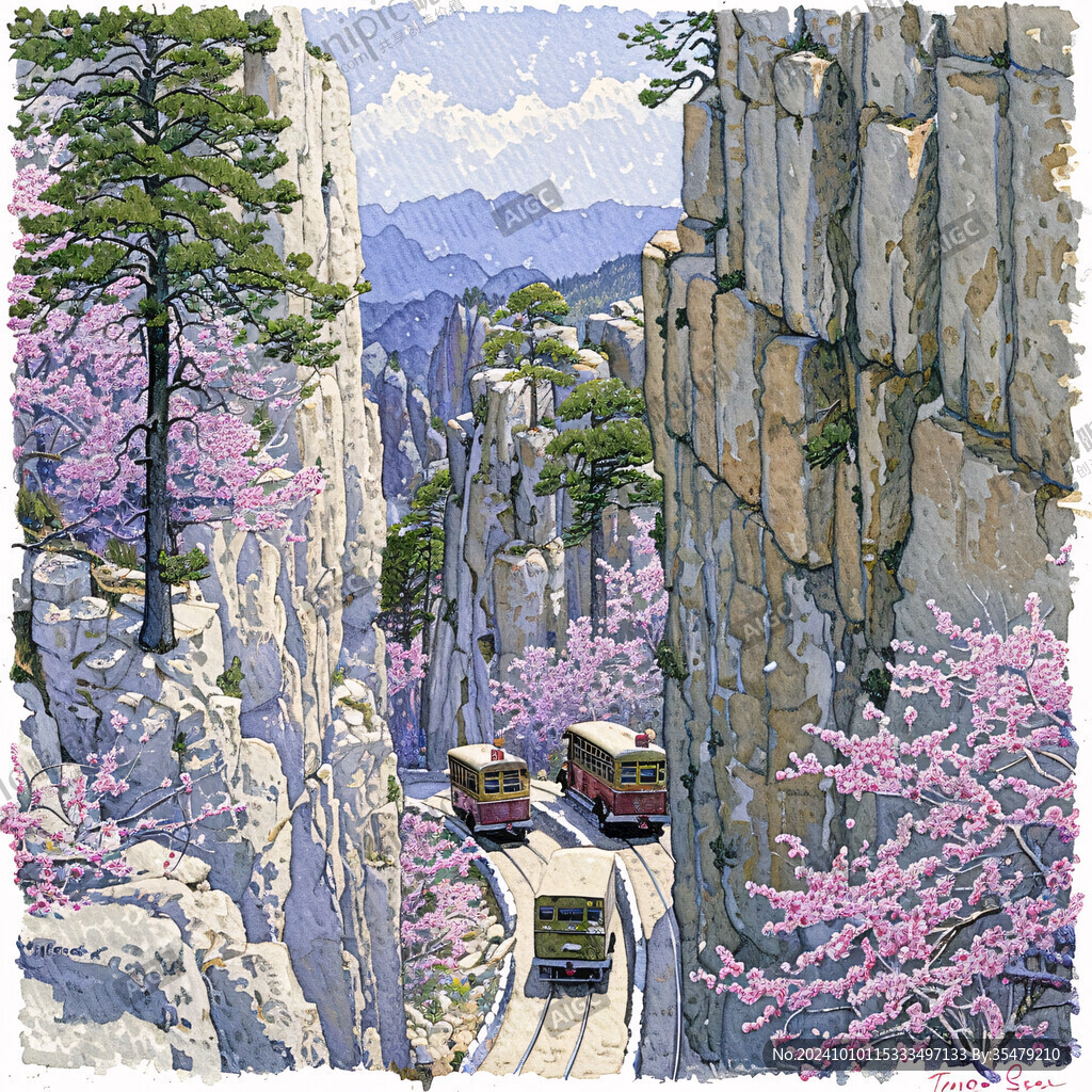黃崖關(guān)插畫(huà)