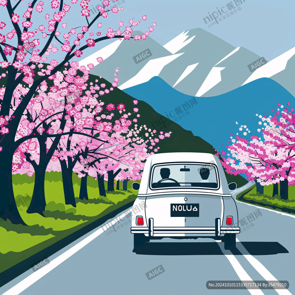 櫻花樹(shù)車行道