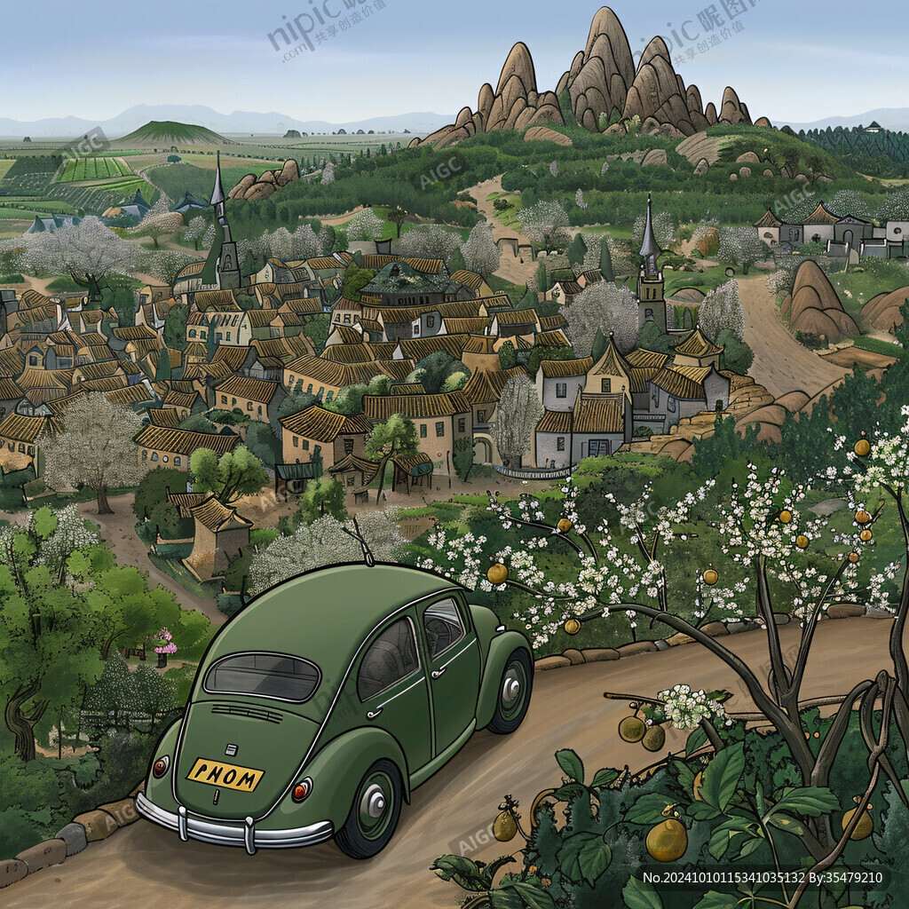 汽車與山村